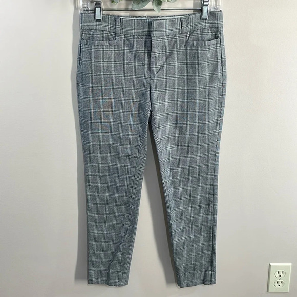 Banana Republic Pants - Banana Republic Skinny Sloan Pant Neutral Plaid 0